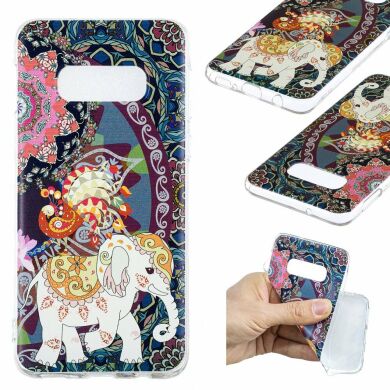 Силіконовий (TPU) чохол Deexe Pretty Glossy для Samsung Galaxy S10e (G970) - Flower and Elephant