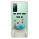 Силиконовый (TPU) чехол Deexe Pretty Glossy для Samsung Galaxy S20 FE (G780) - Cat with Mask. Фото 1 из 5