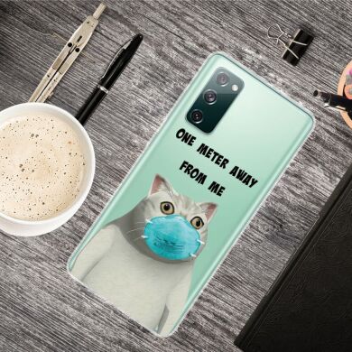 Силіконовий (TPU) чохол Deexe Pretty Glossy для Samsung Galaxy S20 FE (G780) - Cat with Mask