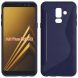 Силиконовый (TPU) чехол Deexe S Line для Samsung Galaxy A6+ 2018 (A605) - Dark Blue. Фото 1 из 2