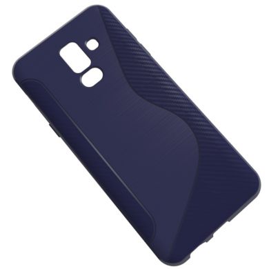 Силіконовий (TPU) чохол Deexe S Line для Samsung Galaxy A6+ 2018 (A605), Dark Blue