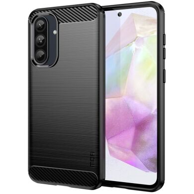 Силиконовый (TPU) чехол MOFI Carbon Fiber для Samsung Galaxy A36 (A366) - Black