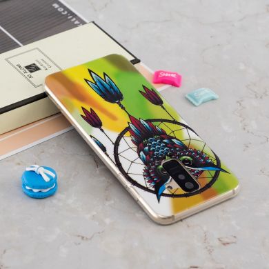 Силиконовый (TPU) Deexe LumiCase для Samsung Galaxy A6+ 2018 (A605) - Owl and Dream Catcher