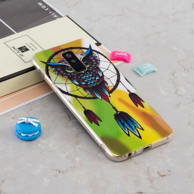 Силиконовый (TPU) Deexe LumiCase для Samsung Galaxy A6+ 2018 (A605) - Owl and Dream Catcher