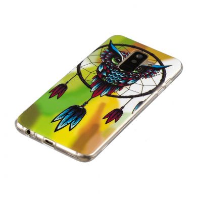 Силиконовый (TPU) Deexe LumiCase для Samsung Galaxy A6+ 2018 (A605) - Owl and Dream Catcher
