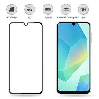 Захисне скло AMORUS Full Glue Tempered Glass для Samsung Galaxy A16 (A165) - Black