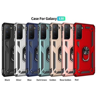 Захисний чохол Deexe Armor Case для Samsung Galaxy S21 (G991) - Dark Green