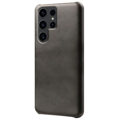 Защитный чехол Deexe Leather Back Cover для Samsung Galaxy S24 Ultra - Black
