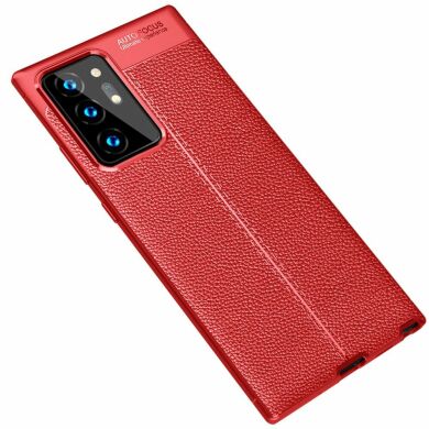 Захисний чохол Deexe Leather Cover для Samsung Galaxy Note 20 Plus - Red