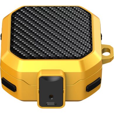 Защитный чехол Deexe Lock Design для Samsung Galaxy Buds 4 / Buds 4 Pro - Black / Yellow