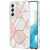 Захисний чохол Deexe Marble Pattern для Samsung Galaxy S23 Plus - White / Pink