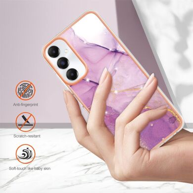 Защитный чехол Deexe Marble Style для Samsung Galaxy A05s (A057) - Light Purple