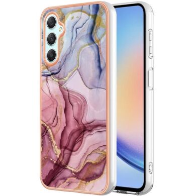 Защитный чехол Deexe Marble Style для Samsung Galaxy A24 (A245) - Rose Gold