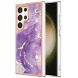Захисний чохол Deexe Marble Style для Samsung Galaxy S24 Ultra - Purple