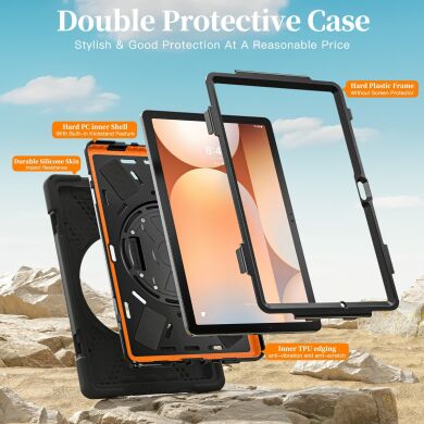 Защитный чехол Deexe Rotation Hybrid для Samsung Galaxy Tab A11 Plus (X230/236) - Blue