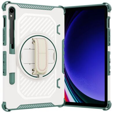 Защитный чехол Reframe Kickstand Strap для Samsung Galaxy Tab S7 / S8 / S9 / S9 FE (T870/T875/X700/X706/X710/X716/X510) - Green