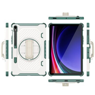Защитный чехол Reframe Kickstand Strap для Samsung Galaxy Tab S7 / S8 / S9 / S9 FE (T870/T875/X700/X706/X710/X716/X510) - Green