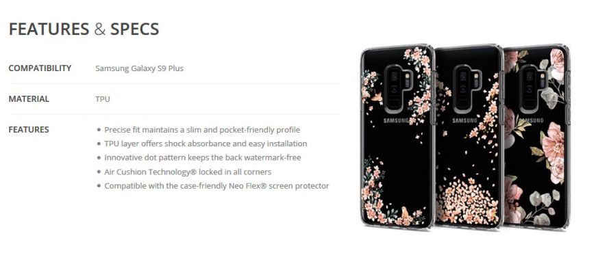 Защитный чехол Spigen SGP Liquid Crystal Blossom для Samsung Galaxy S9+ (G965) - Nature