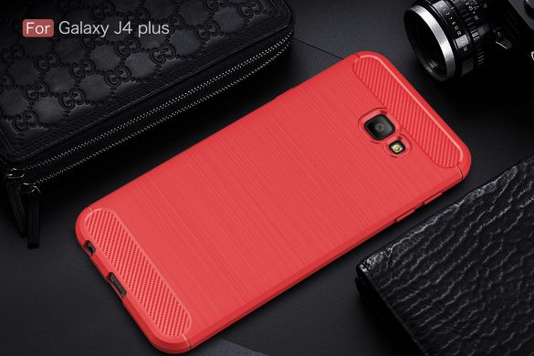 Защитный чехол UniCase Carbon для Samsung Galaxy J4+ (J415) - Red