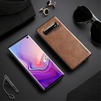 Захисний чохол X-LEVEL Leather Back Cover для Samsung Galaxy S10 Plus (G975) - Brown