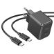 Сетевое зарядное устройство Hoco CS15A (30W) + кабель Type-C to Type-C - Black. Фото 2 из 9