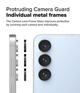 Комплект захисних стекол Ringke Camera Lens Frame Glass для Samsung Galaxy S24 FE (S721) 8800274964792 - Black