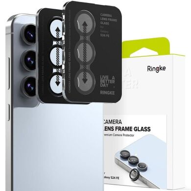 Комплект захисних стекол Ringke Camera Lens Frame Glass для Samsung Galaxy S24 FE (S721) 8800274964792 - Black