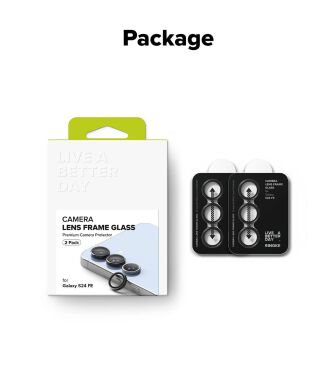 Комплект захисних стекол Ringke Camera Lens Frame Glass для Samsung Galaxy S24 FE (S721) 8800274964792 - Black