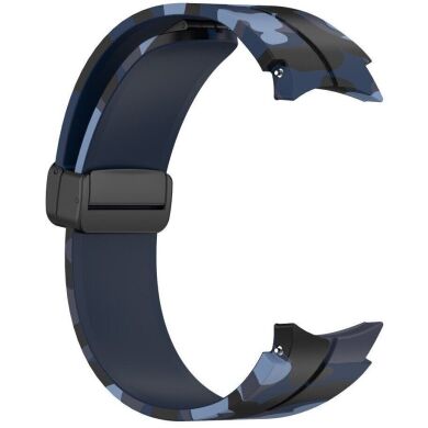 Ремешок Deexe Camo Silicone для Samsung Galaxy Watch 4 / 4 Classic / 5 / 5 Pro - Midnight Blue