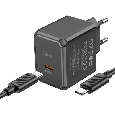 Сетевое зарядное устройство Hoco CS15A (30W) + кабель Type-C to Type-C - Black