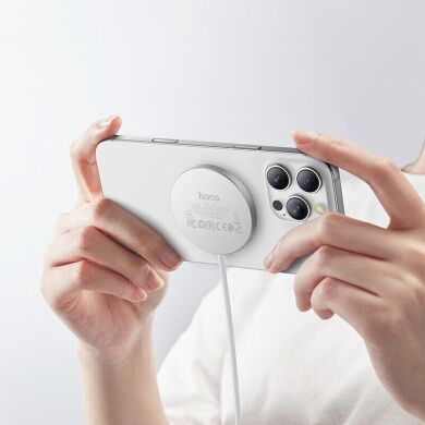 Бездротовий зарядний пристрій Hoco CW63 Qi2 Magnetic (15W) - White