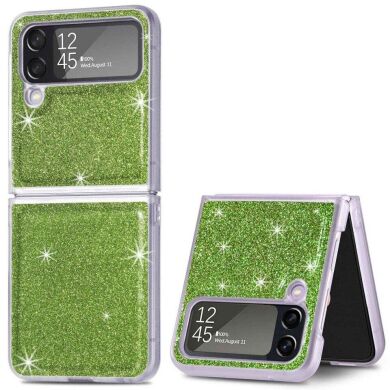 Защитный чехол Deexe Glitter Case для Samsung Galaxy Flip 4 - Green