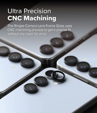 Комплект захисних стекол Ringke Camera Lens Frame Glass для Samsung Galaxy S24 FE (S721) 8800274964792 - Black