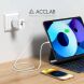 Мережевий зарядний пристрій ACCLAB&nbsp;AL-TC452 PD45W + QC4.0 (USB + Type-C) - White