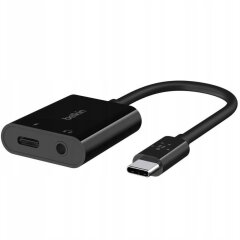 Переходник Belkin RockStar Type-C+3.5mm to Type-C (60W, 0.12м) - Black