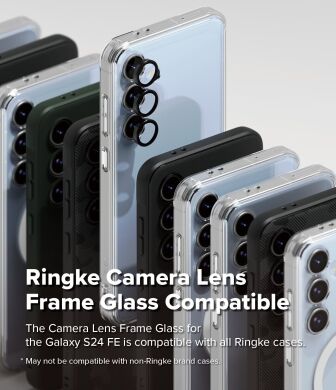 Комплект захисних стекол Ringke Camera Lens Frame Glass для Samsung Galaxy S24 FE (S721) 8800274964792 - Black