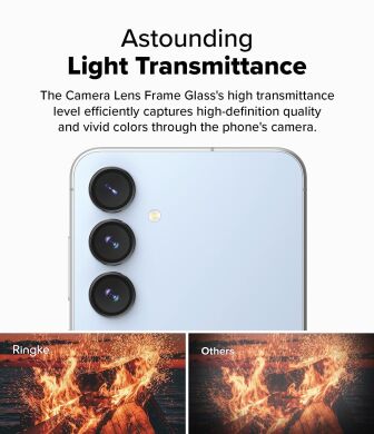 Комплект захисних стекол Ringke Camera Lens Frame Glass для Samsung Galaxy S24 FE (S721) 8800274964792 - Black