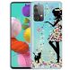 Силиконовый (TPU) чехол Deexe Pretty Glossy для Samsung Galaxy A13 (А135) - Cat and Girl. Фото 1 из 3