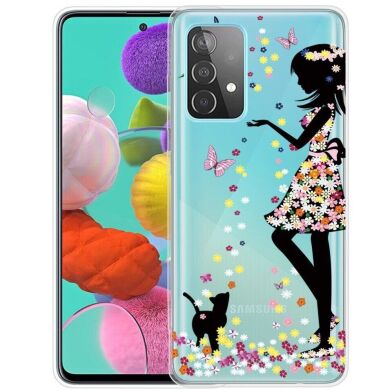 Силиконовый (TPU) чехол Deexe Pretty Glossy для Samsung Galaxy A13 (А135) - Cat and Girl