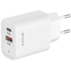 Мережевий зарядний пристрій ACCLAB&nbsp;AL-TC452 PD45W + QC4.0 (USB + Type-C) - White