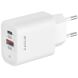 Мережевий зарядний пристрій ACCLAB&nbsp;AL-TC452 PD45W + QC4.0 (USB + Type-C) - White