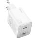 Сетевое зарядное устройство Hoco N42 Elogiado 2C PD45W - White. Фото 1 из 5