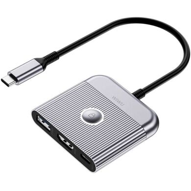 USB HUB WIWU Wi-HB002 Type-C to USB+Type-C+HDMI - Gray