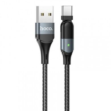 Кабель Hoco U100 Orbit USB to Type-C (3A, 1.2m) - Black