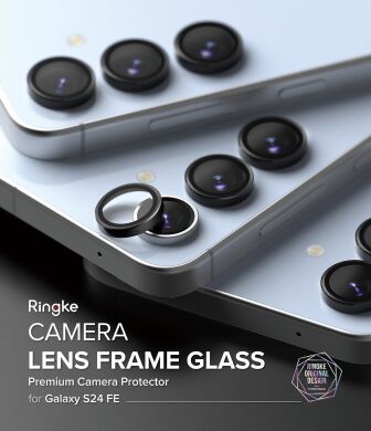 Комплект захисних стекол Ringke Camera Lens Frame Glass для Samsung Galaxy S24 FE (S721) 8800274964792 - Black