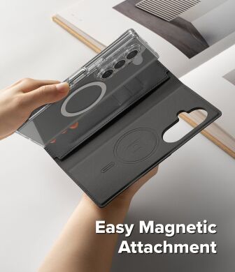 Накладний чохол-гаманець Ringke Folio Grip Wallet Magnetic (FF) для Samsung Galaxy Fold 8 Ultra / Fold 7 (8800293855408) - Black