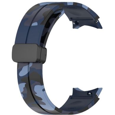 Ремінець Deexe Camo Silicone для Samsung Galaxy Watch 4 / 4 Classic / 5 / 5 Pro - Midnight Blue