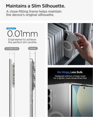 Защитный чехол Spigen AirSkin (MagFit) для Samsung Galaxy Fold 8 Ultra (ACS11505) - Clear