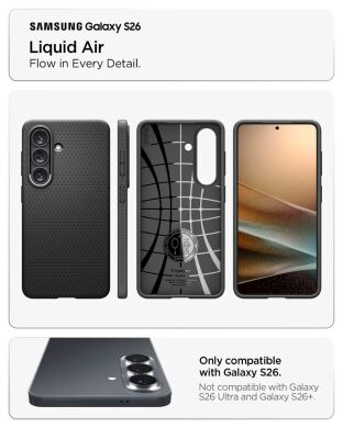 Захисний чохол Spigen Liquid Air для Samsung Galaxy S26 (S942) ACS11217 - Marble Grey