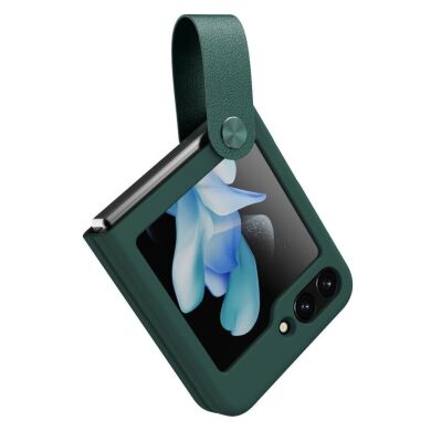 Захисний чохол NILLKIN Finger Strap Liquid Silicone Case для Samsung Galaxy Flip 5 - Green